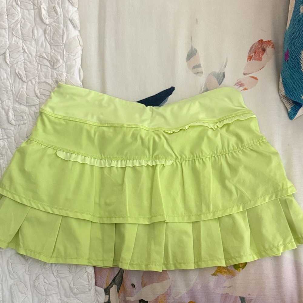 Lime Green Ruffled Athletic Women's Skirt